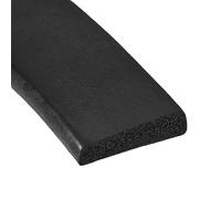 sourcing map EPDM Foam Rubber Seal Strip, Weather Stripping for Door and Window, Sliding Door, Sound Proof Soundproofing Door Seal, 1.18" Wide x 157.4" Long x 0.11" Thick, Black
