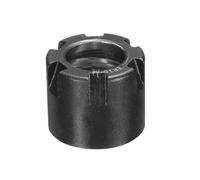 sourcing map ER16-M(M19) Type Collet Clamping Nut with Dynamic Balance Holes 40Cr Alloy Steel for CNC Machine Chuck Lathe Milling Tools Holder, Black
