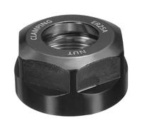 sourcing map ER25-A(M32) Type Collet Clamping Nut with Dynamic Balance Holes 40Cr Alloy Steel for CNC Machine Chuck Lathe Milling Tools Holder, Black