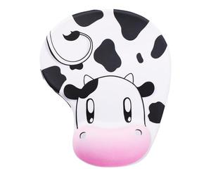 sourcing map Ergonomic Mouse Mats, Cow Style Mouse Pads Comfortable Mouse Mat Wrist Support, Non-Slip Rubber Base for Easy Typing, Durable Washable Computer Mouse Pad, 9.1 x 7.5 in