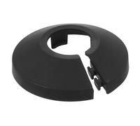 sourcing map Escutcheon Plate, 1Pcs 16mm - Fit 0.63" Outer Diameter Split Pipe Flange Water Pipe Cover Collar Decoration, PP Plastic Plumbing Cover Plates (Black)