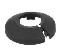 sourcing map Escutcheon Plate, 1Pcs 20mm - Fit 0.78" Outer Diameter Split Pipe Flange Water Pipe Cover Collar Decoration, PP Plastic Plumbing Cover Plates (Black)