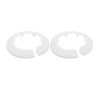 sourcing map Escutcheon Plate, 1Pcs 63mm - Fit 2.37" Outer Diameter Split Pipe Flange Water Pipe Cover Collar Decoration, PP Plastic Plumbing Cover Plates (White)