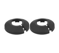 sourcing map Escutcheon Plate, 2Pcs 20mm - Fit 0.78" Outer Diameter Split Pipe Flange Water Pipe Cover Collar Decoration, PP Plastic Plumbing Cover Plates (Black)