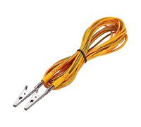 sourcing map ESD Grounding Cable Cord with Alligator Clip 5m/197" Long Yellow Anti-Static Ground Wire Cable Clip for Eliminate Conductor Electrostatic