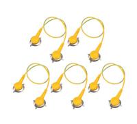 sourcing map ESD Grounding Cable Cord with Paw 30cm/11.81 Inch Long,Anti-Static Ground Wire Cable Clip for Eliminate Conductor Electrostatic, Pack of 5(Yellow,Green)