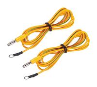 sourcing map ESD Grounding Cables, 1.8m/71" Anti-Static Ground Cable Yellow, for Eliminate Conductor Electrostatic, Pack of 2