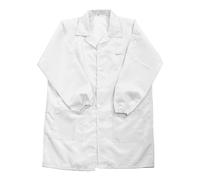 sourcing map ESD Lab Coat Anti Static Clothing Science Jacket with Cuff Lapel Collar Wear Uniform Work for Men Women (White, M)