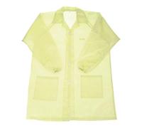 sourcing map ESD Lab Coat Anti Static Clothing Science Jacket with Cuff Lapel Collar Wear Uniform Work for Men Women (Yellow, L)