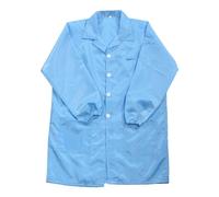 sourcing map ESD Lab Coat Anti Static Clothing Science Jacket with Cuff Lapel Collar Wear Uniform Work for Men Women (Blue, XL)