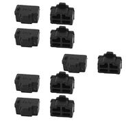 sourcing map Ethernet Hub Port RJ45 Cover Cap Protector Connector 10Pcs Black