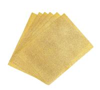 sourcing map EVA Foam Sheets Glitter Gold Tone 10.8 x 8.5 Inch 2mm Thick Crafts Foam 10Pcs