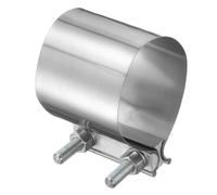 sourcing map Exhaust Clamp 88-96mm Stainless Steel Lap Joint Band Clamp Exhaust Pipes Connection with M10x55.5 Screws for Car Muffler Elbow Pipes