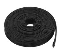 sourcing map Expandable Sleeving,1 3/16-inch 25ft Cable Sleeve, Black
