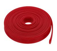 sourcing map Expandable Sleeving,1 3/16-inch 25ft Cable Sleeve, Red