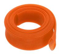 sourcing map Expandable Sleeving,2 3/8-inch 10ft Cable Sleeve, Orange