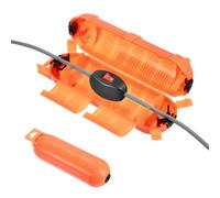 sourcing map Extension Cord Cover for Outside, IP44 Water-Resistant Electrical Connection Box Outdoor Plug Cover Protector for Plug Outlet, Socket, Christmas Holiday Light, Orange