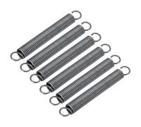 sourcing map Extension Spring - 2.5mm Wire Dia, 18mm OD, 150mm Free Length Spring Steel Small Dual Hook Tension Spring, 6Pcs