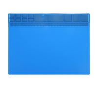 sourcing map Extra Large 40.5x30.5cm ESD Silicone Soldering Mat Magnetic Heat Insulation 932°F Anti Static Electronic Repair Work Mat for Solder Station Workbench, Blue