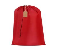 sourcing map Extra Large Laundry Bag, 56x70cm Drawstring Laundry Bag with Blank Tag Dirty Clothes Organizer Washable Basket Liner Storage Sack for College Dorm Travel Home Hamper, Red