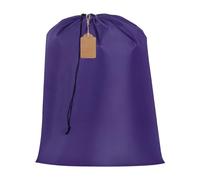 sourcing map Extra Large Laundry Bag, 71x101cm Drawstring Laundry Bag with Blank Tag Dirty Clothes Organizer Washable Basket Liner Storage Sack for College Dorm Travel Home Hamper, Purple
