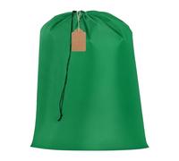 sourcing map Extra Large Laundry Bag, 71x101cm Drawstring Laundry Bag with Blank Tag Dirty Clothes Organizer Washable Basket Liner Storage Sack for College Dorm Travel Home Hamper, Green
