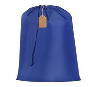 sourcing map Extra Large Laundry Bag, 71x101cm Drawstring Laundry Bag with Blank Tag Dirty Clothes Organizer Washable Basket Liner Storage Sack for College Dorm Travel Home Hamper, Blue