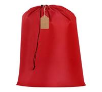 sourcing map Extra Large Laundry Bag, 71x101cm Drawstring Laundry Bag with Blank Tag Dirty Clothes Organizer Washable Basket Liner Storage Sack for College Dorm Travel Home Hamper, Red