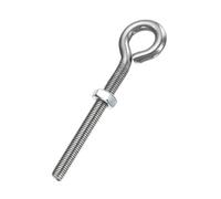 sourcing map Eye Bolts, M10 x 87mm 304 Stainless Steel Threaded EyeBolt Silver Eye Hooks with Nut for Hanging or Securing Cables