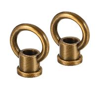 sourcing map Eye Nut 15kg Max Load 29x35mm M10 Thread Ring Shape Female Loop for Hanging Lamp Chandelier, Gold Bronze Pack of 2