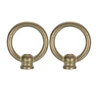 sourcing map Eye Nut 220lbs Max Load M10 Thread Ring Shape Female Loop Copper Hook Rings for Hanging Lamp Chandelier, 58x50mm Pack of 2