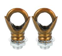 sourcing map Eye Nut 22lb Max Load M10 Thread Ring Shape Female Loop with Thread Pipes Washers Nuts for Hanging Lamp Chandelier, Gold Bronze Pack of 2