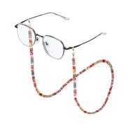sourcing map Eyeglass Chains for Women, Acrylic Eyeglass Holder Chains Adjustable Sunglasses Lanyards Holder Chain Holder Anti-Lost Strap for Glasses Sunglasses, Orange