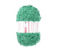 sourcing map Eyelash Yarn Polyester Yarn Fur Soft Fluffy Chunky Yarn Fuzzy Eyelash Yarn Lake Green for Crocheting Knit DIY Clothes Bag - 55Yard/50m, 3.46ozx1