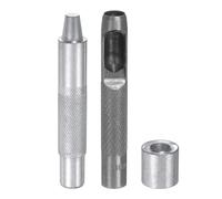 sourcing map Eyelet Hole Punch Die Tool 10mm/0.39" Leather Hollow Hole Punch 10mm Installation Tool 45# Steel Eyelet Grommet Setting Tool Kit with Base for Fabric Clothing Crafts Bags