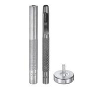 sourcing map Eyelet Hole Punch Die Tool 4.5mm/0.18" Leather Hollow Hole Punch 4.5mm Installation Tool 45# Steel Eyelet Grommet Setting Tool Kit with Base for Fabric Clothing Crafts Bags