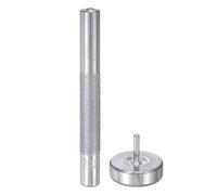 sourcing map Eyelet Hole Punch Die Tool 4mm 45# Steel Grommet Setter Install Tool Hollow Punch Tool Kit with Base for Fabric Clothing Crafts Bags