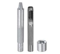 Sourcing Map Eyelet Hole Punch Die Tool 8mm/0.31" Leather Hollow Hole Punch Installation Kit - 45# Steel Grommet Setting Tool With Base for Fabric, Clothing, Crafts, Bags