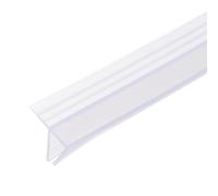 Sourcing Map F-Type Glass Door Seal Strip - 5/16" Frameless Shower Door Sweep, 130" Long Silicone, Stop Leaks, Clear