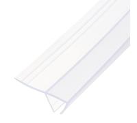 Sourcing Map F-Type Shower Door Seal Strip - Silicone Side Sweep for 3/8" Glass, 130" Long Frameless Clear Door Seal to Stop Leaks