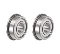 sourcing map F605ZZ Flange Ball Bearing 5x14x5mm Shielded Chrome Bearings 2pcs