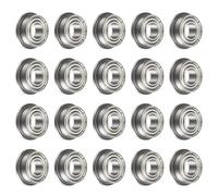 sourcing map F686ZZ Flanged Ball Bearing, 20pcs 6x13x5mm Chrome Steel Double Shielded ABEC1 Flange Bearings
