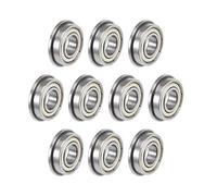 sourcing map F6900ZZ Flanged Ball Bearing 10mmx22mmx6mm Double Shielded Chrome Steel Deep Groove Bearings 10pcs