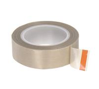 sourcing map Fabric PTFE Tape Roll, 0.75" x 33 ft High Temperature PTFE Adhesive Tape 0.13mm Thickness for Vacuum Sealer Machine Hand Impulse Sealers, Light Brown