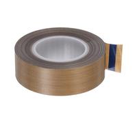 sourcing map Fabric PTFE Tape Roll, 0.8" x 33ft High Temperature PTFE Adhesive Tape 0.18mm Thickness for Vacuum Sealer Machine Hand Sealers, Brown