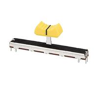 sourcing map Fader Variable Resistors Mixer 75mm Straight Slide Potentiometer B10K Ohm Yellow Black Knobs