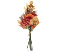 sourcing map Fake Flower Bouquet, Faux Silk Flower Arrangements Bouquets Decorations for Party Wedding Home Kitchen Garden(Orange)