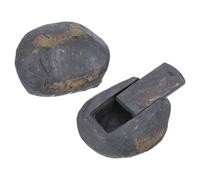 sourcing map Fake Rock Key Hider, Hide A Spare Key Outdoor Waterproof Fake Rock Hider Decoration Safe Storage Lock Box for Outside Garden Decoration, Gray