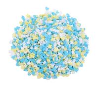 sourcing map Fake Sprinkles, 100G Love Heart Resin Fake Candy Sugar Faux Sprinkles Polymer Clay Slices for Nail Art DIY Crafts Cake Dessert Phone Case Shaker Card Filler, Blue/Yellow/White