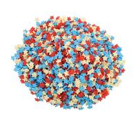 sourcing map Fake Sprinkles, 100G Star Resin Fake Candy Sugar Faux Sprinkles Polymer Clay Slices for Nail Art DIY Crafts Cake Dessert Phone Case Shaker Card Filler, Blue/Red/Yellow